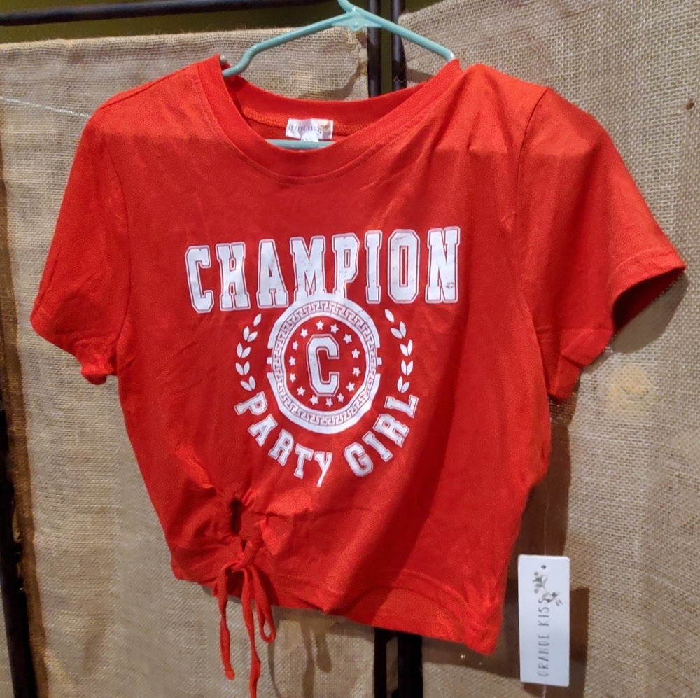 Champion Orange Kiss Crop Top